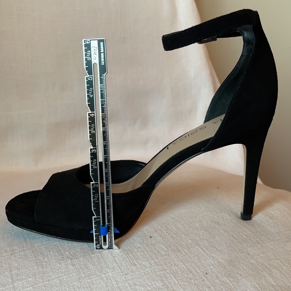 Via Spiga Black Suede Platform Cocktail Sandal size 6.5 - Picture 9 of 9